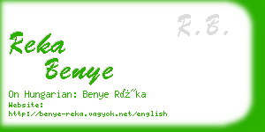 reka benye business card